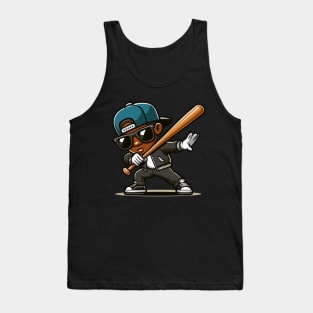 Dabbing boys sunglasses  Baseball BAT  girls kid gift Tank Top